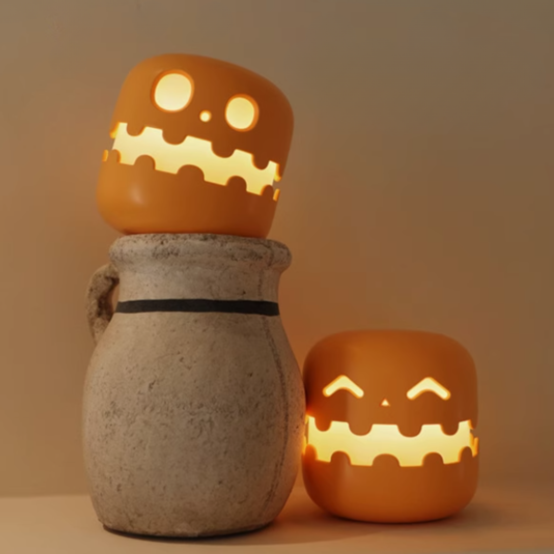 Gloeiende Jack-O'-Lanterns LED-nacht