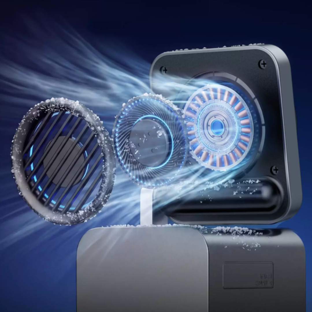 Low-noise air cooling fan display