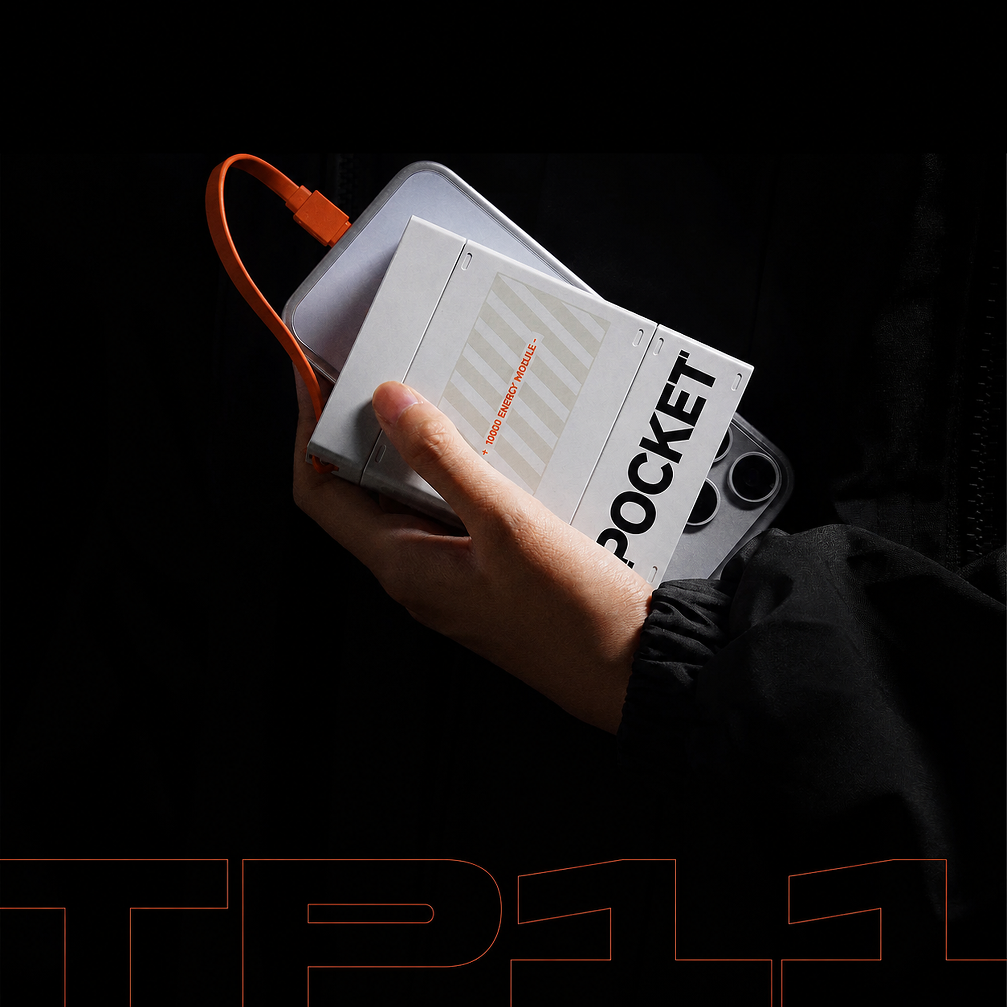 T3 modular fast-charge power bank pocket design