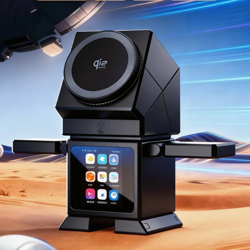 3-in-1 Smart Wireless Charging Dock with Touch Screen Control Black variant image