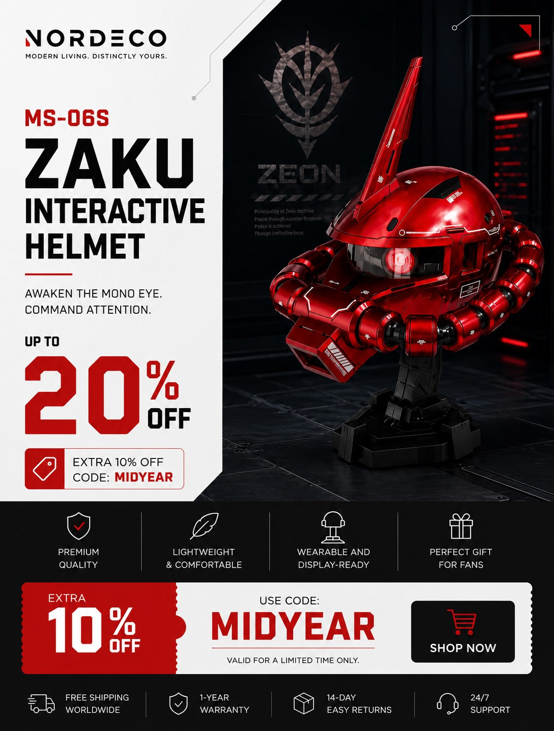 Zaku Interactive Helmet
