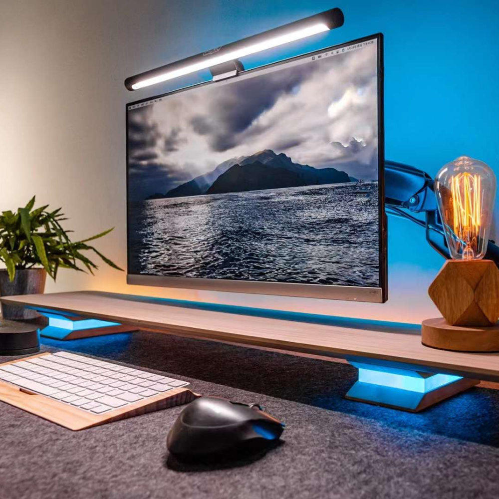 Nordeco Desktop-Monitorständer | RGB-Beleuchtungsversionen