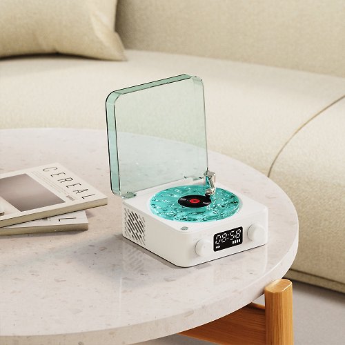 مكبرات صوت بلوتوث ريترو مع جهاز عرض الأضواء المحيطة