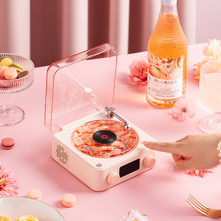 مكبرات صوت بلوتوث ريترو مع جهاز عرض الأضواء المحيطة