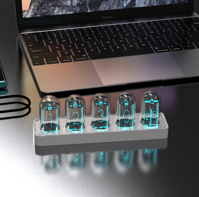 Nixie LED Tube Clock, With RGB | 5 Tube versions