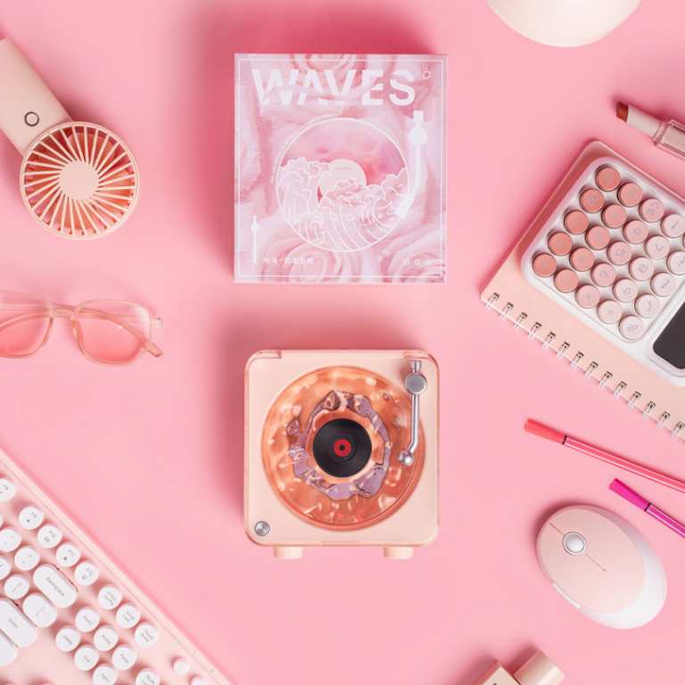 مكبرات صوت بلوتوث ريترو مع جهاز عرض الأضواء المحيطة