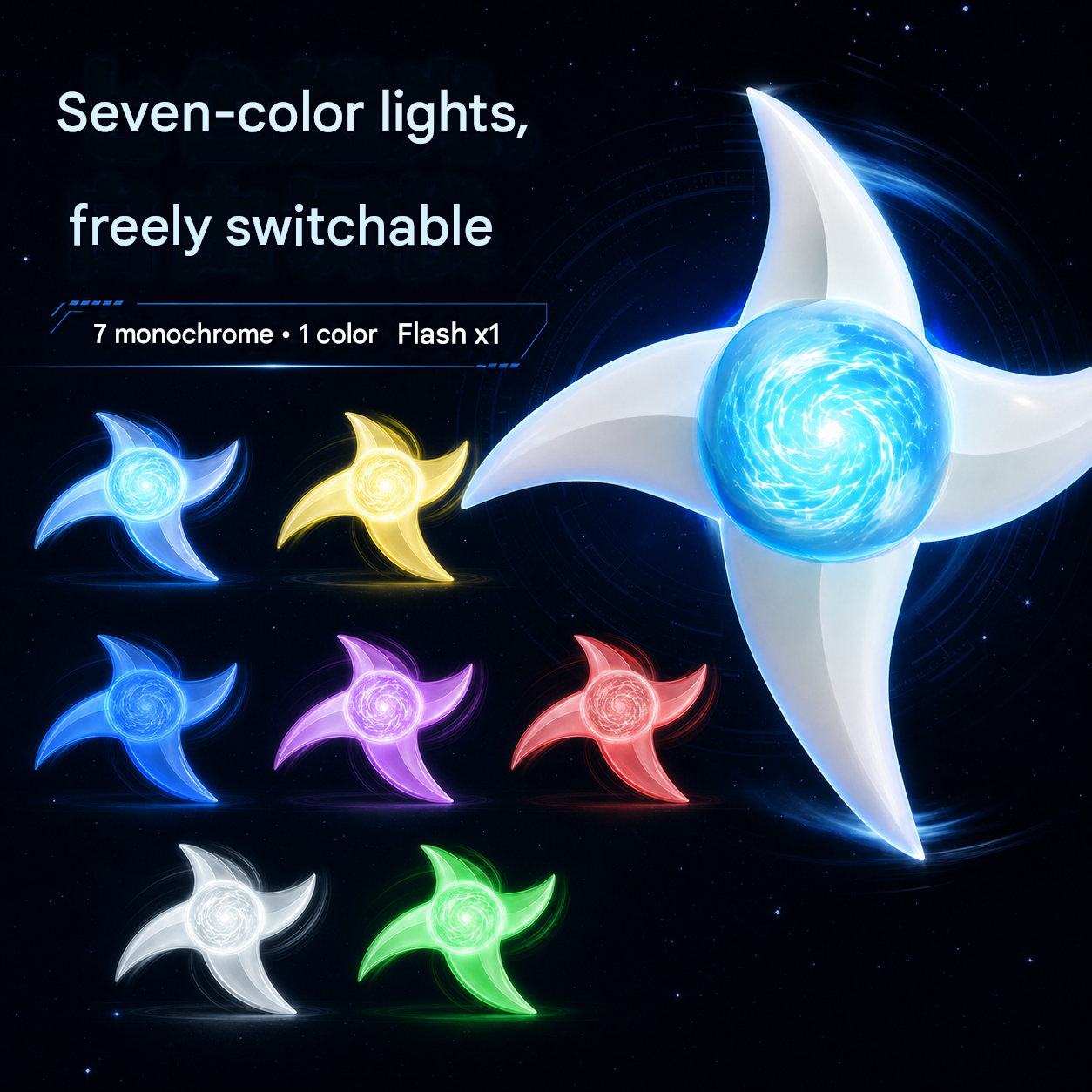 Spiral light spinner seven color option feature image