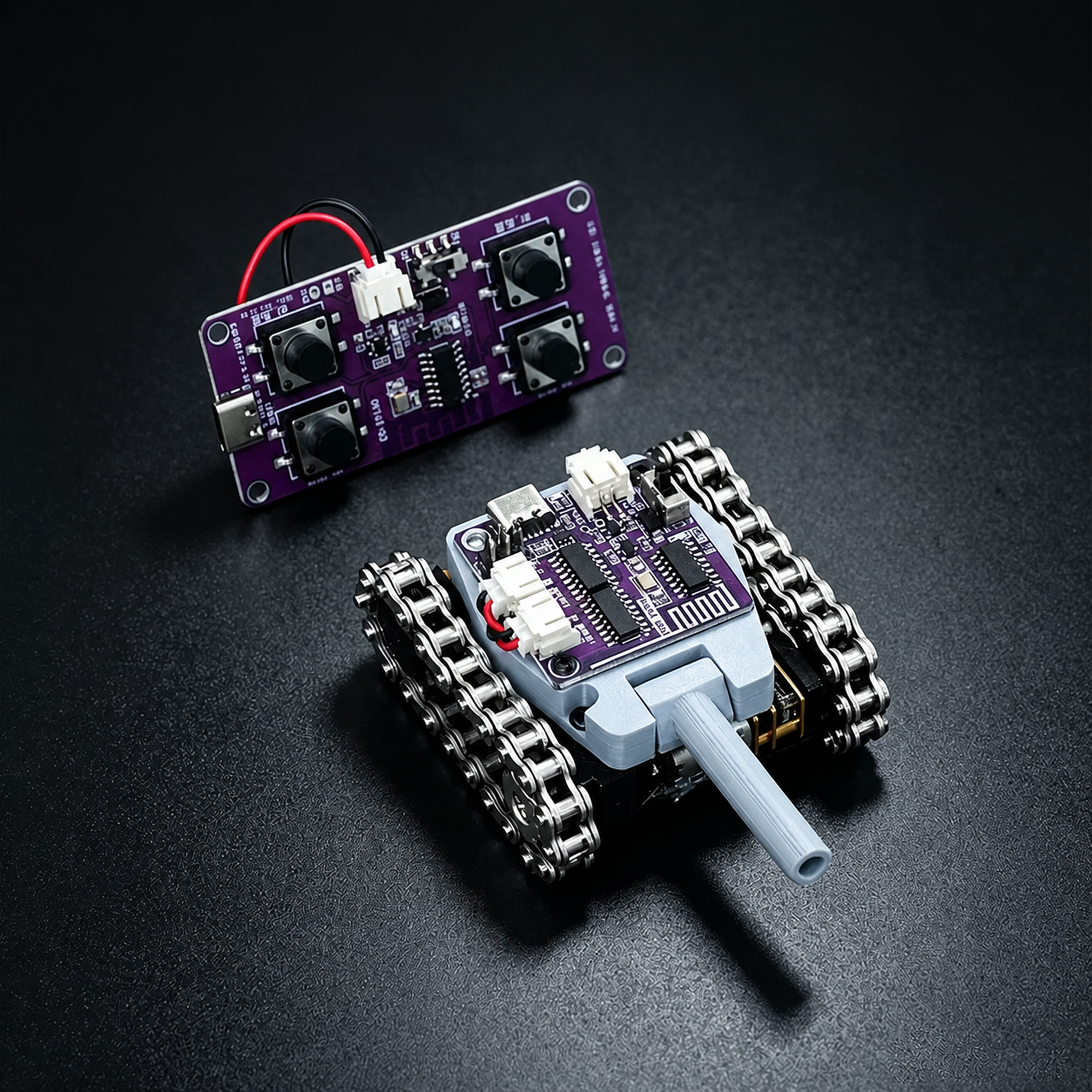 Micro Metal Tracked Robot controller and tank module