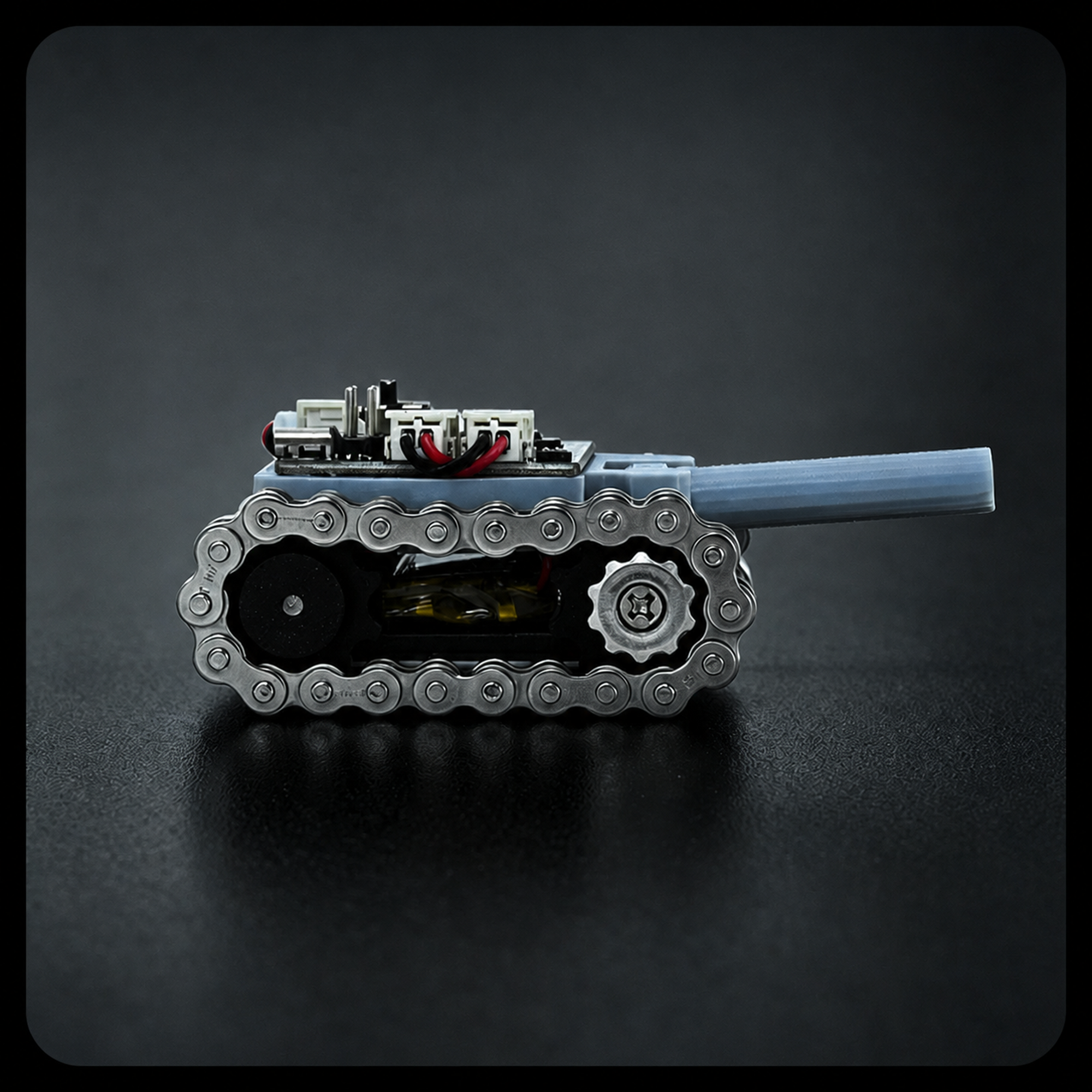 Micro Metal Tracked Robot side profile