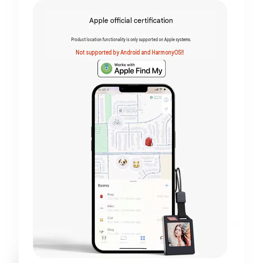 PhotoTag Apple official certification Find My support