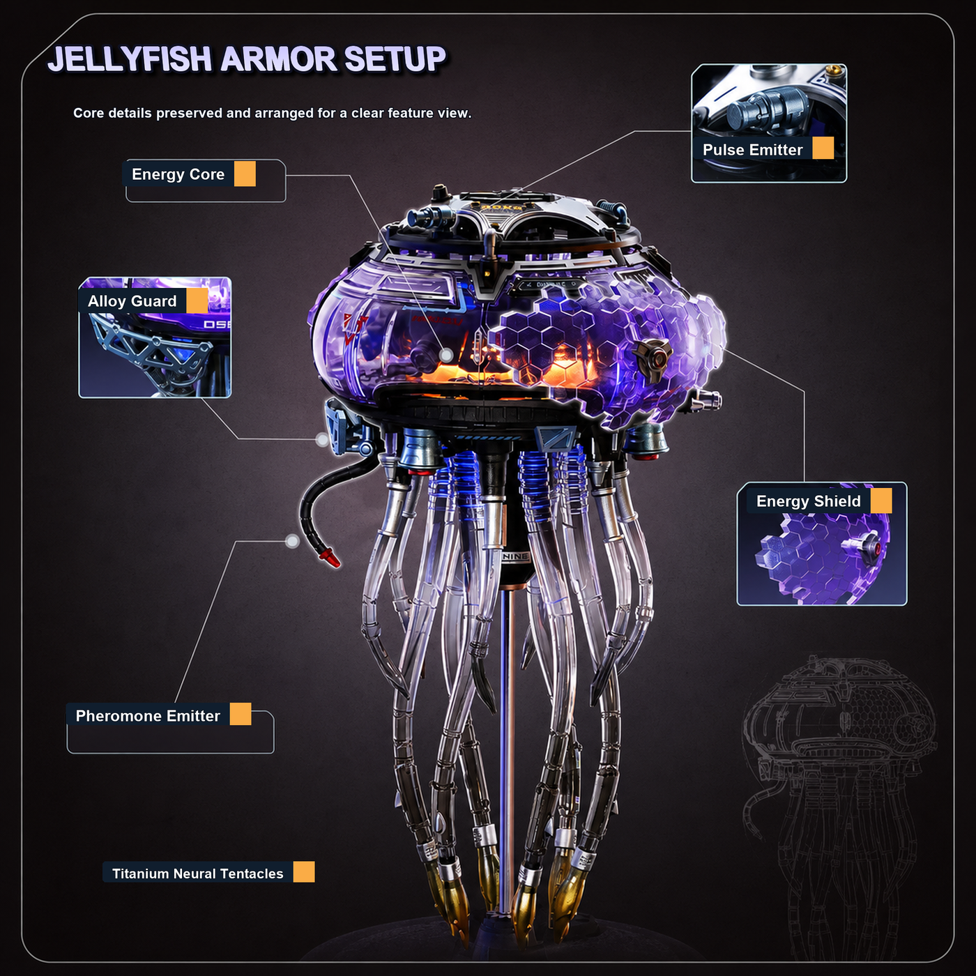 CyberJelly armor setup feature view