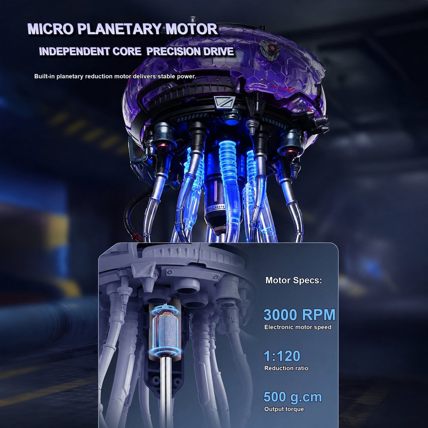CyberJelly micro planetary motor specifications