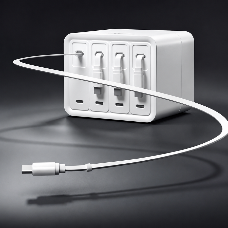 160W Retractable Desktop Charging Station
